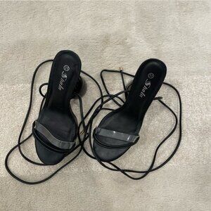 SHELN Women's Strappy Sandals Size 11 In Black